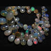 9 inches strand Trully Nice Quality - Ethiopian Opal - Smooth Polished Pear Briolett Full Flashy amazing Fire Huge size 5x4 - 10x15 - 85pcs